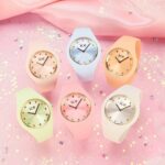 Damenuhr Ice (Ø 37 mm) in grünem Design mit Silikonarmband und Quarzwerk.