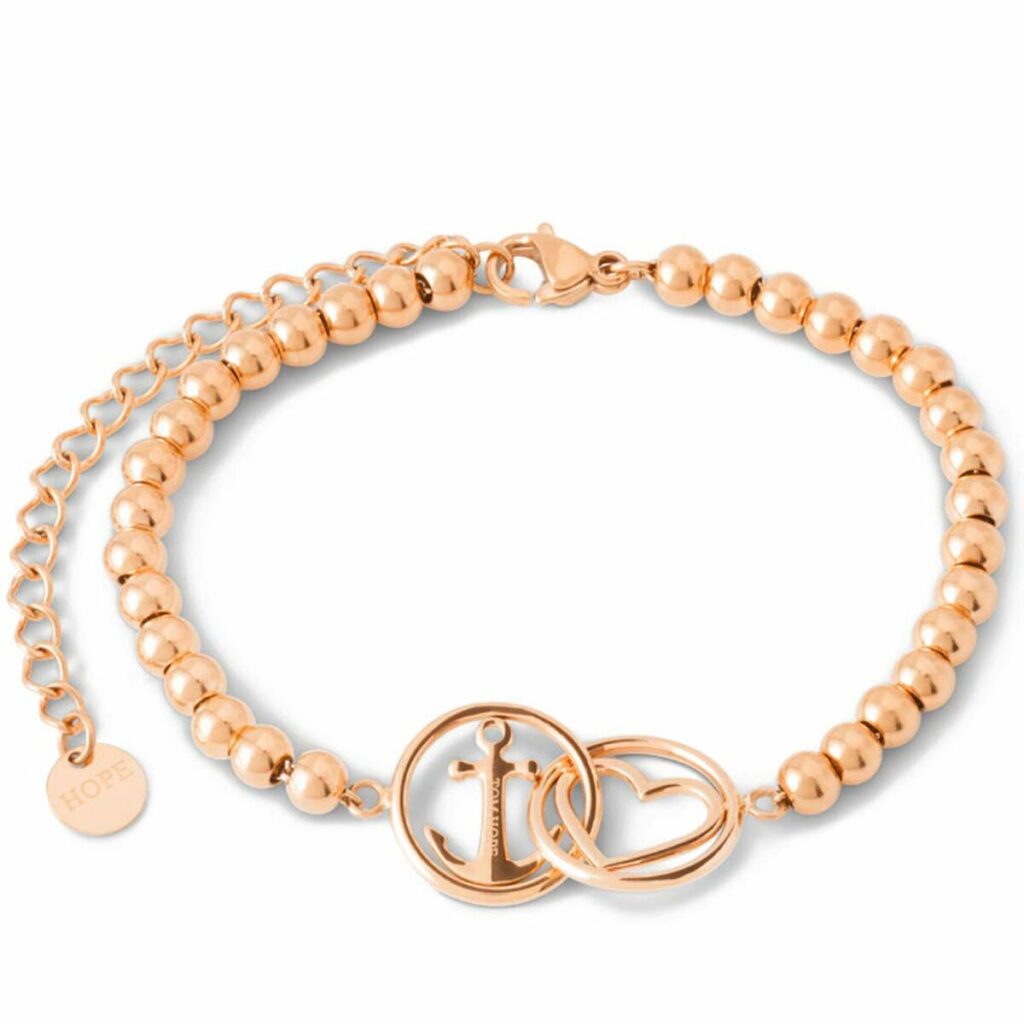 Damen Armbänd Tom Hope in Rosa aus hochwertigem Stahl, 20 cm lang, stilvolles und elegantes Accessoire.