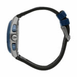 Herrenuhr Maserati (Ø 43 mm) in Blau und Grau mit hochwertigem Lederarmband und Edelstahlgehäuse.