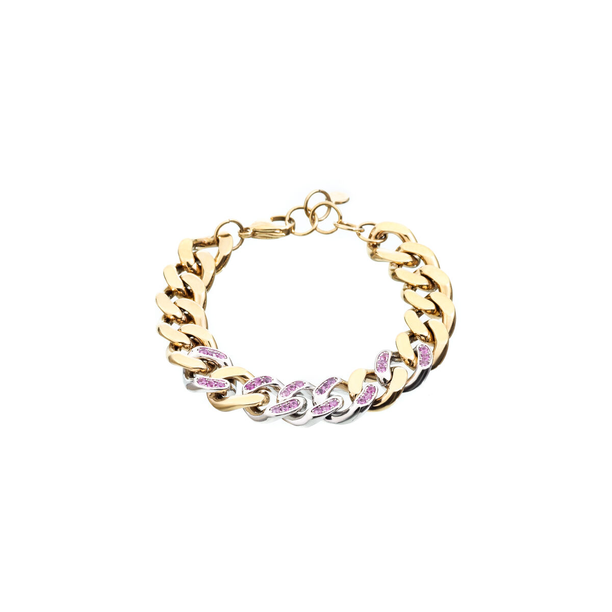 S0393791_0 Damen Armbänd Chiara Ferragni in Rosa aus hochwertigem Messing mit Karabinerhakenverschluss
