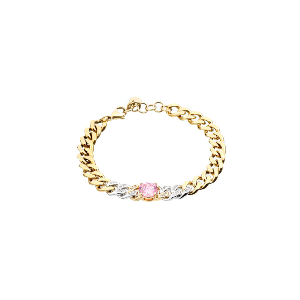 Damen Armbänd Chiara Ferragni in Rosa aus hochwertigem Messing mit Karabinerhakenverschluss