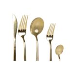 Elegantes Besteckset DKD Home Decor in Gold, 20 Teile aus hochwertigem Edelstahl für stilvolle Tischgestaltung.