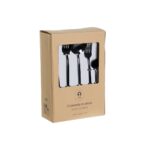 Elegantes Besteckset DKD Home Decor in Schwarz aus Edelstahl, 20 Teile für stilvolle Tischdekoration.