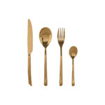 Besteck Home ESPRIT Gold Edelstahl 16 Stücke - elegantes und hochwertiges Besteckset für stilvolle Tischdekoration.