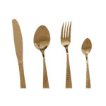 Besteck Home ESPRIT Gold Edelstahl 16 Stücke – elegantes und hochwertiges Besteckset für stilvolle Tischdekoration.