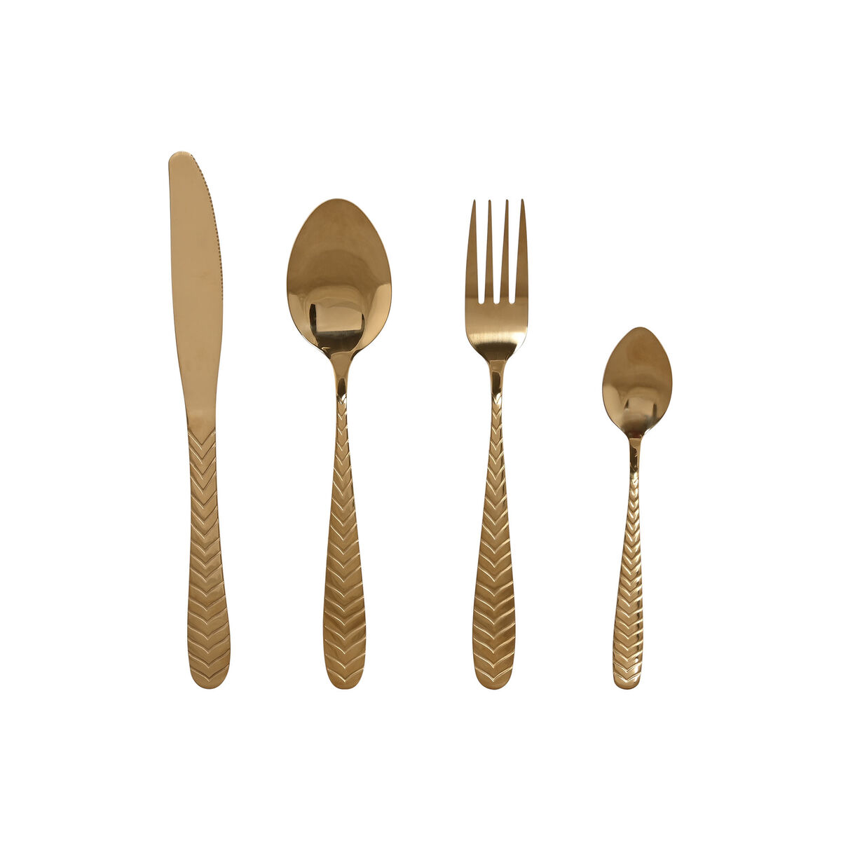 S3059641_0 Besteck Home ESPRIT Gold Edelstahl 16 Stücke – elegantes und hochwertiges Besteckset für stilvolle Tischdekoration.