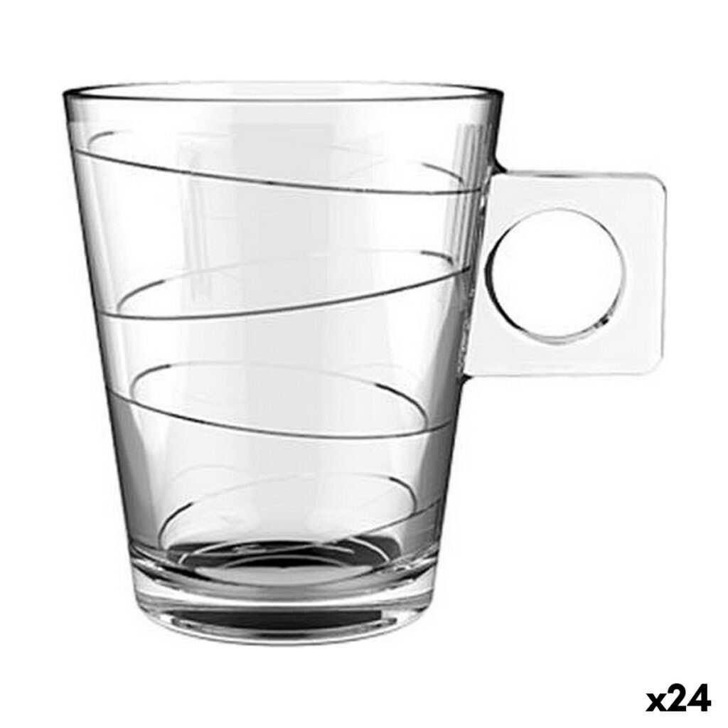 Kaffeetassen-Set aus Kristall, 80 ml, 3-teilig, ideal für stilvollen Kaffeegenuss