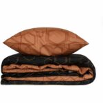 Bettwäsche Set Schwarz 220 x 240 cm aus hochwertiger Baumwolle, ideal für stilvolle Schlafzimmergestaltung.