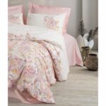 Bettwäsche Set Rosa 220 x 240 cm aus hochwertiger Baumwolle, ideal für große Betten und stilvolle Schlafzimmergestaltung.