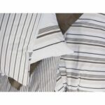 Bettwäsche Set Weiß Braun 220 x 240 cm aus Baumwolle, ideal für stilvolle Schlafzimmergestaltung.