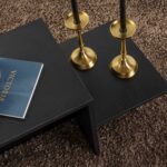 Tischdekoration Harmony Schwarz - elegante und stilvolle Tischdeko für jeden Anlass, Maße 80 x 40 x 40 cm, aus Melamin und Spanplatte.