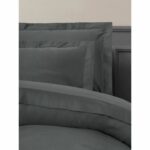 Bettwäsche Set Grau 220 x 240 cm aus hochwertiger Baumwolle, ideal für stilvolle Schlafzimmergestaltung.