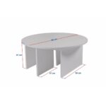 Eleganter Couchtisch MOIRA mit Travertin-Marmor-Effekt für stilvolle Tischdekoration