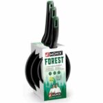 Pfannenset Monix FOREST Schwarz Aluminium – 3-teiliges Set mit Antihaftbeschichtung und geschmiedetem Aluminium für optimale Kochergebnisse.