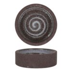 Schüssel für Vorspeisen Krakatoa Ø 10 cm im 4er Set in Weiß und Schwarz, ideal für elegante Tischdekoration.