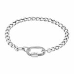 Elegantes Damen Armbänd Lotus in Silberfarbe, aus Silikon, mit Bluetooth-Technologie für moderne Ansprüche.