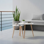 Satz mit 2 Tischen Max Home in Weiß, 50 x 50 x 50 cm, ideal für moderne Wohnräume.