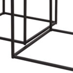 2er-Set Beistelltische Max Home aus robustem Eisen, Maße 38 x 37 x 38 cm, ideal für jeden Raum.