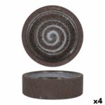 Schüssel für Vorspeisen Krakatoa Ø 10 cm im 4er Set in Weiß und Schwarz, ideal für elegante Tischdekoration.