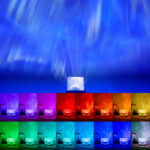 Wiederaufladbarer Aurora Borealis LED-Projektor Boralamp von InnovaGoods, der eine beeindruckende Nordlicht-Atmosphäre schafft.