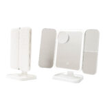 Wiederaufladbarer dreiteiliger Schminkspiegel mit Vergrößerung und LED-Licht Miled von InnovaGoods, ideal für präzise Schönheitspflege.