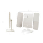 Wiederaufladbarer dreiteiliger Schminkspiegel mit Vergrößerung und LED-Licht Miled von InnovaGoods, ideal für präzise Schönheitspflege.