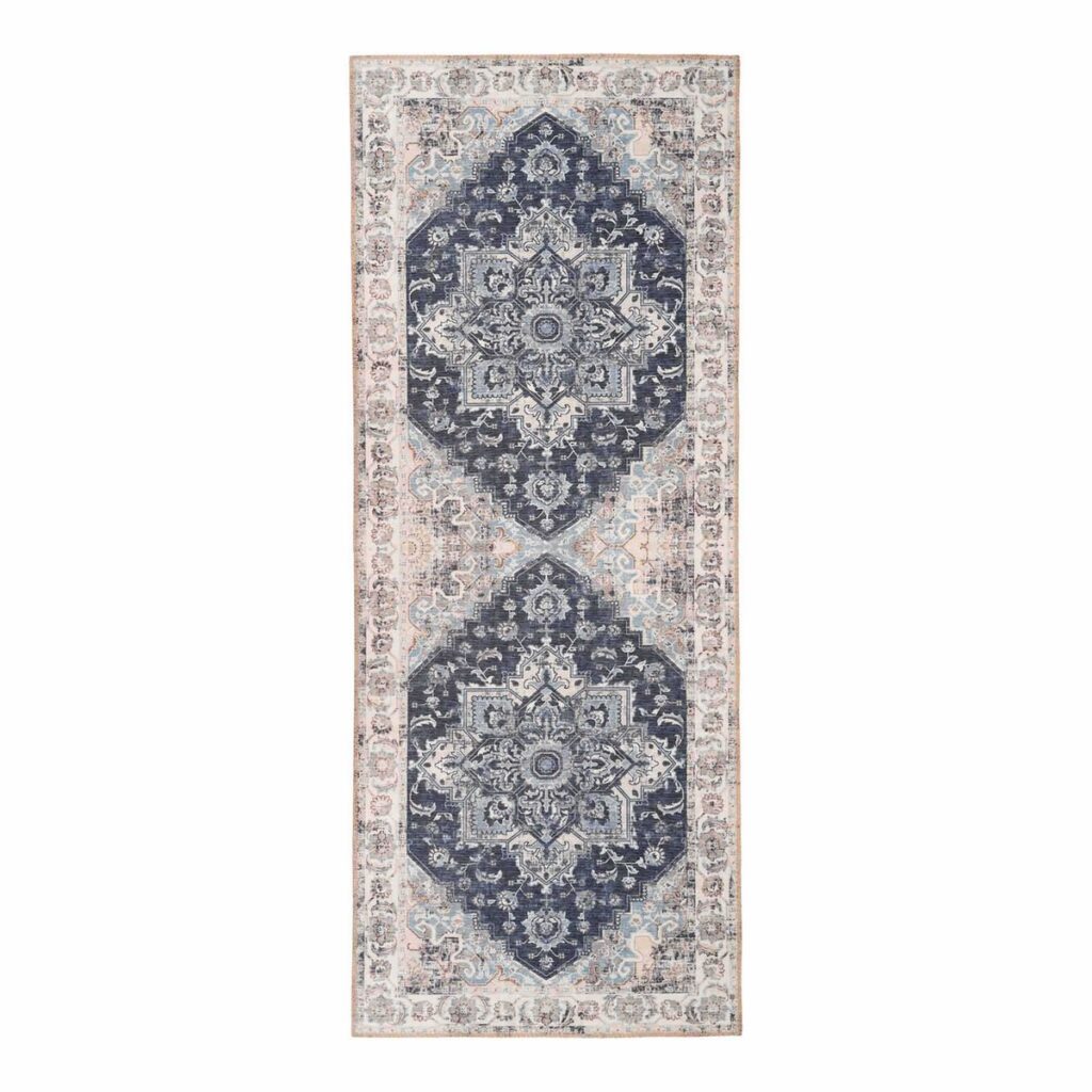 Harla Flurläufer Blau – 80×200 cm aus Chenille-Polyester