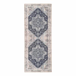 Harla Flurläufer Blau – 80×200 cm aus Chenille-Polyester