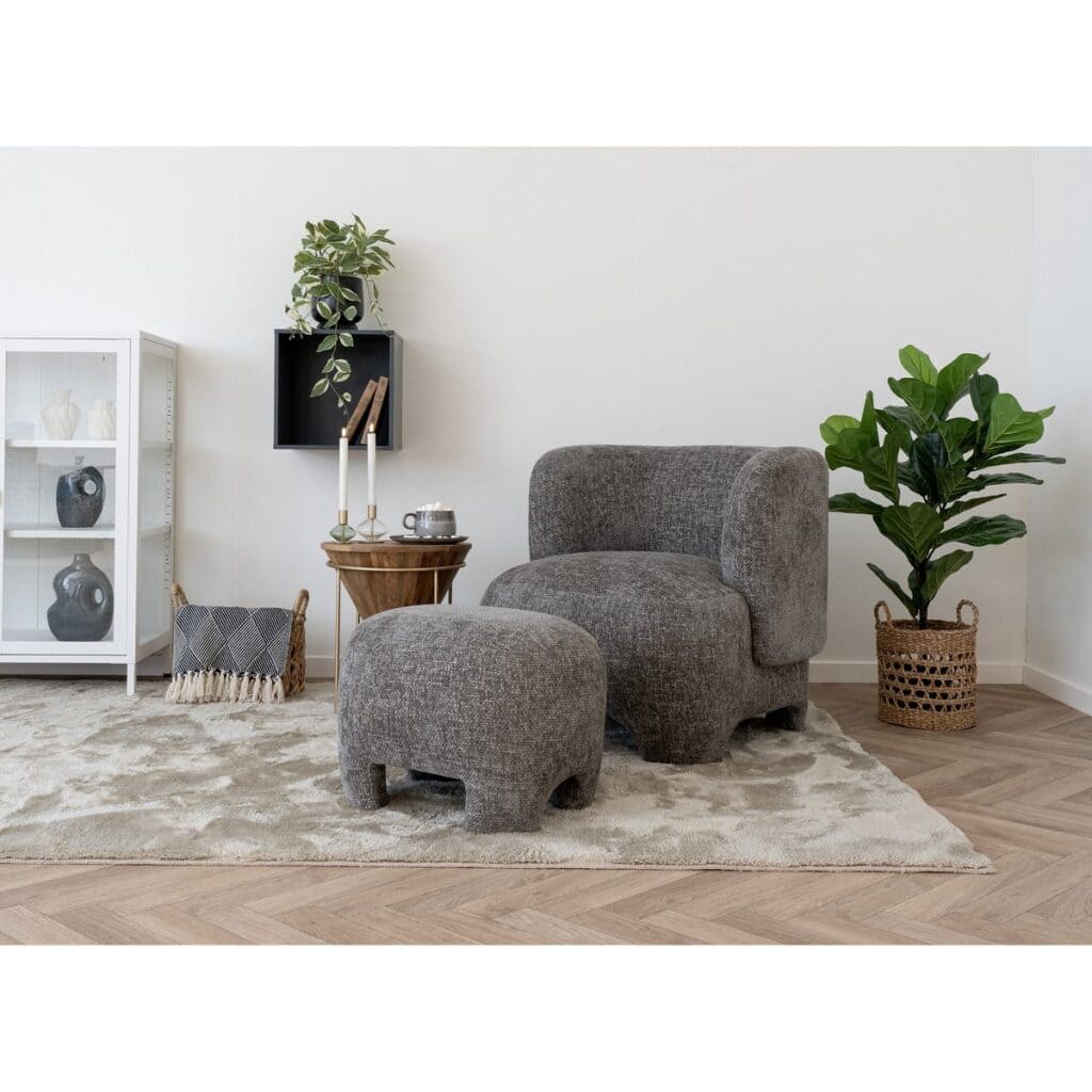 Nazare Pouf Beige - stilvolles Akzentstück für jeden Wohnraum