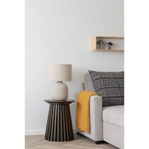 Osaka Beistelltisch Dunkelbraun aus Eichenfurnier, 40 cm Durchmesser