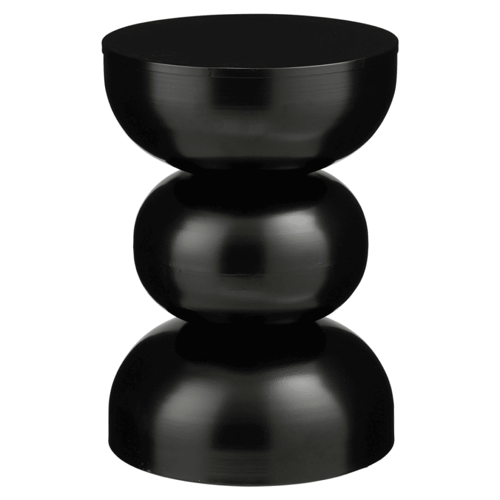 Luna Beistelltisch Schwarz von Mica Decorations – runder Tisch aus Eisen