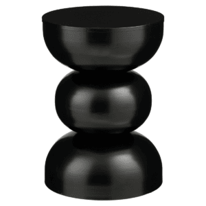Luna Beistelltisch Schwarz von Mica Decorations – runder Tisch aus Eisen
