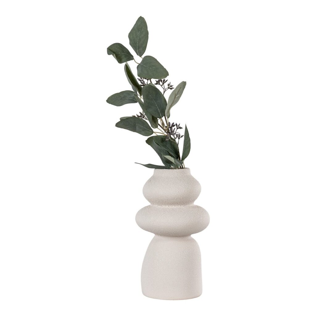 Karina Vase Beige - modernes Steingut-Dekorationsstück