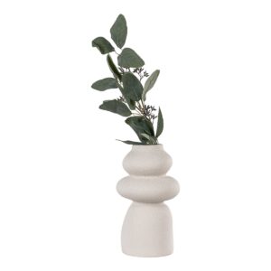 Karina Vase Beige - modernes Steingut-Dekorationsstück