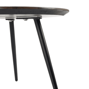 Dane Beistelltisch Braun aus recyceltem Holz, rund, warmes Design