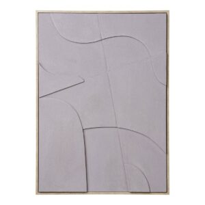 Karin Leinwandbild Grau - hochwertige Relief-Wanddekoration aus Segeltuch