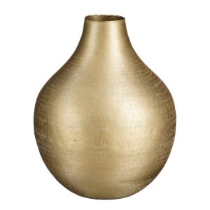 Daris Vase Gold - Handgefertigte Aluminium-Dekovase in Champagnerfarbe