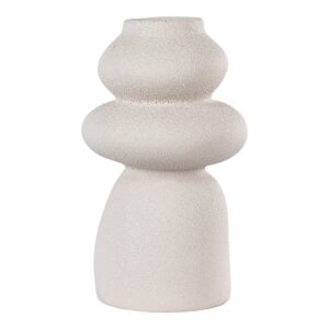 Karina Vase Beige - modernes Steingut-Dekorationsstück