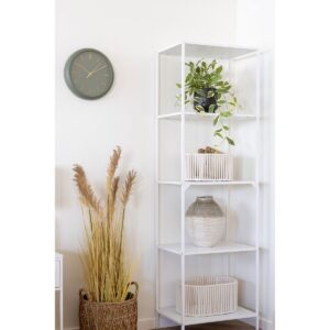 Roni Wanduhr Olivgrün - geräuschloses Uhrwerk, modernes Design