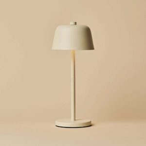 Antoni Tischlampe Cremeweiß - stilvolle, kabellose Beleuchtung