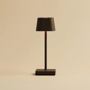 Saraf Tischlampe Braun – kabellose, dimmbare Tischlampe aus Metall