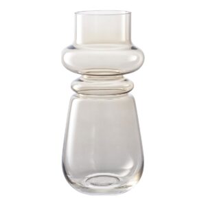 Fria Vase Transparent - rauchbraunes Glas, elegantes Design