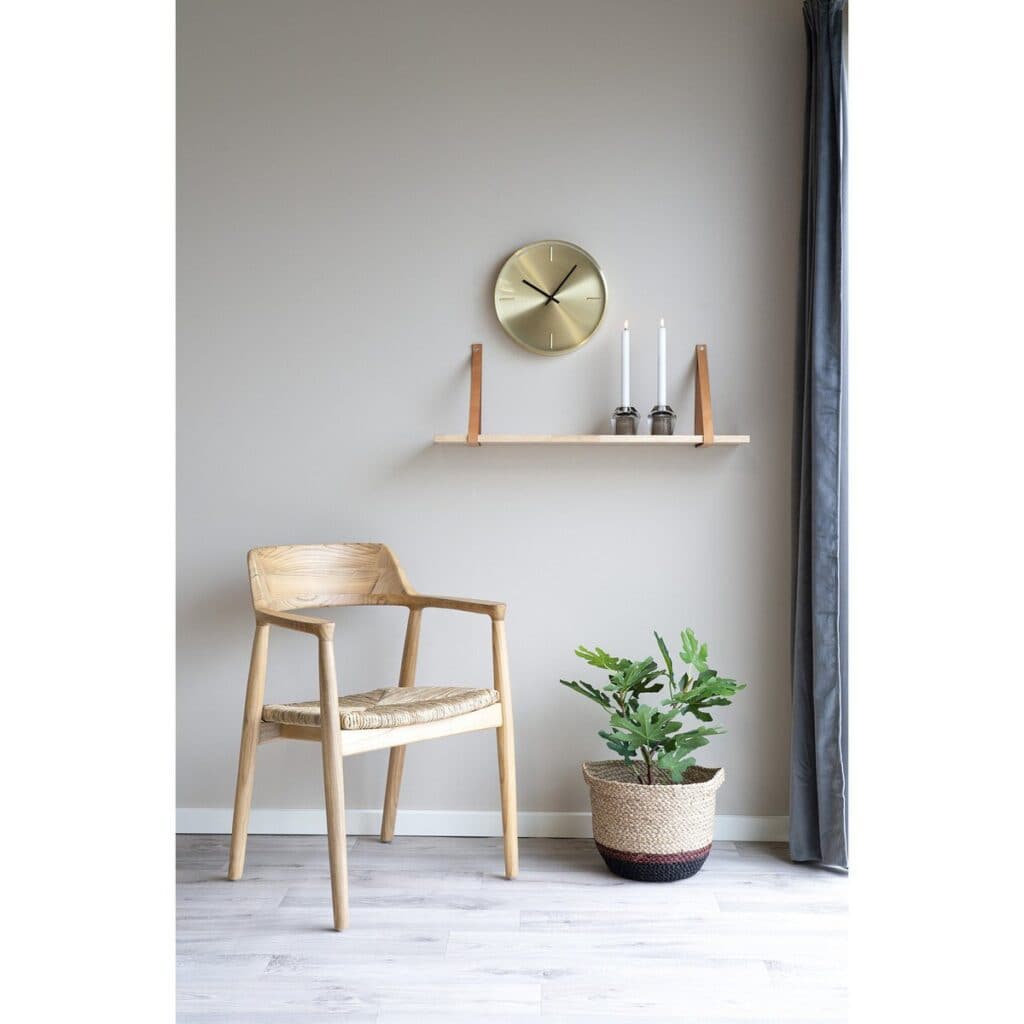 Istanbul Wanduhr Gold aus Aluminium mit geräuschlosem Uhrwerk