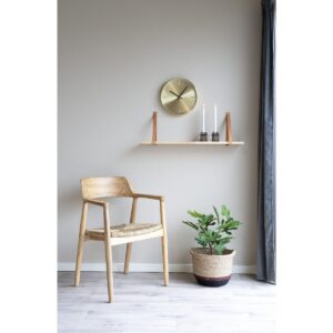 Istanbul Wanduhr Gold aus Aluminium mit geräuschlosem Uhrwerk