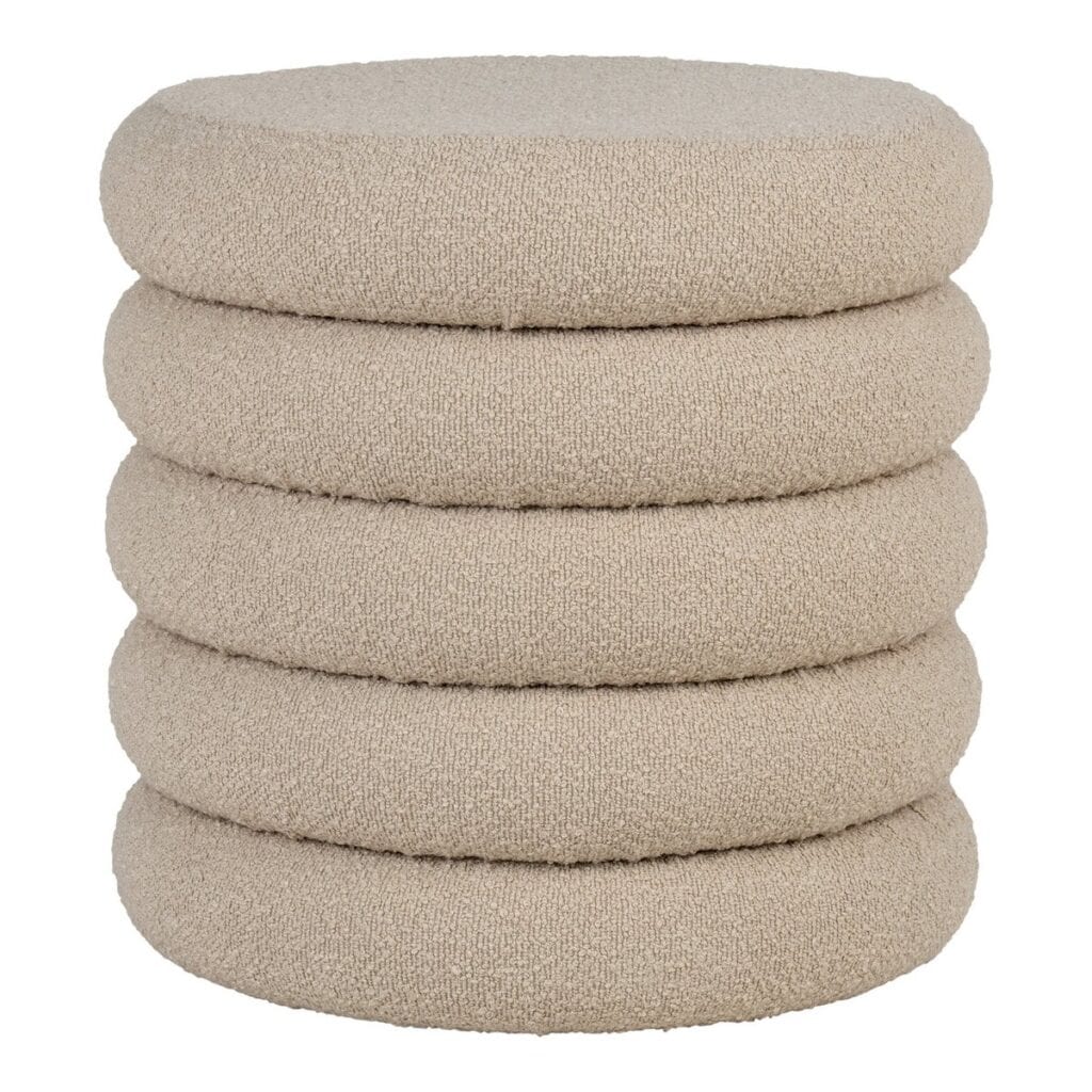 Zain Pouf Beige - vielseitiger Pouf mit Stauraum