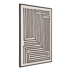 Lipari Leinwandbild Beige/Schwarz - stilvolle Wanddekoration aus Segeltuch