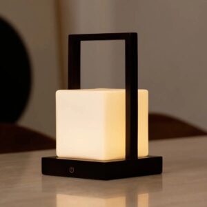 Noa Tischlampe Dunkelbraun - wiederaufladbar und dimmbar