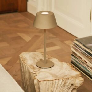 Milou Tischlampe Beige - kabellos und dimmbar
