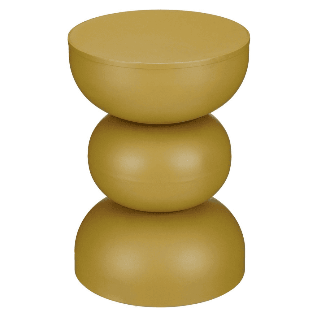 Trima Beistelltisch Gelb - runder Eisen Tisch