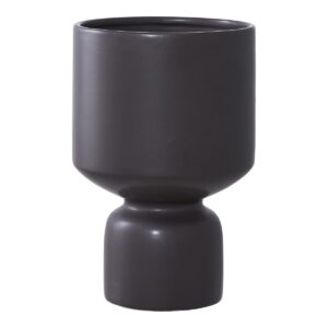 Arina Vase Schwarz - elegante Keramikvase mit 15 cm Durchmesser